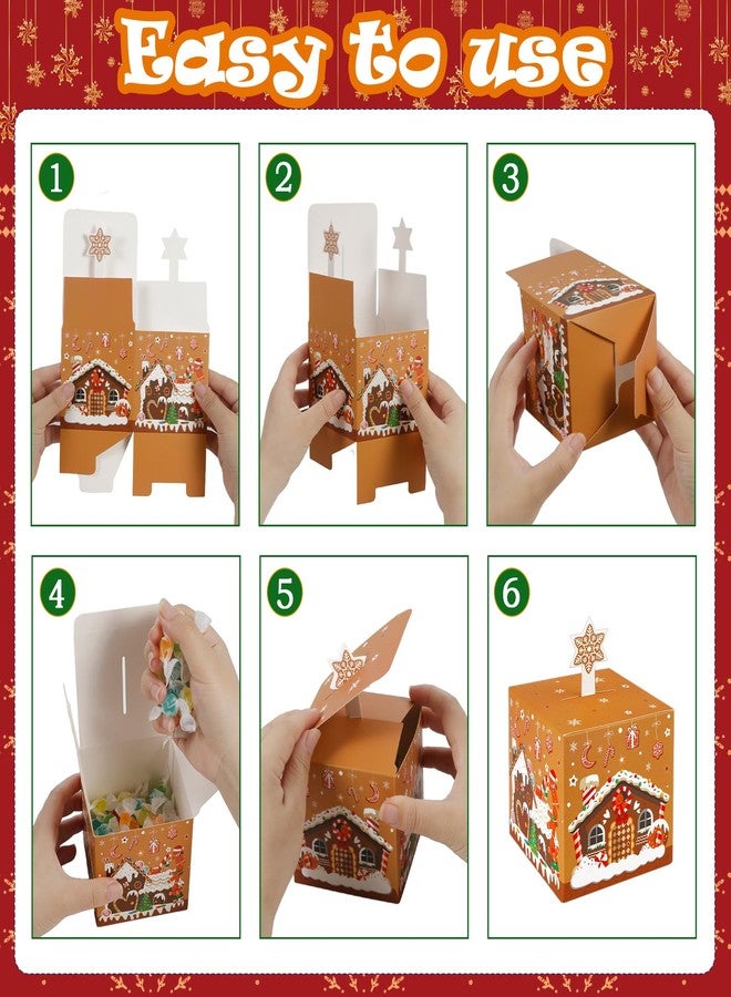 Qpout 27Pcs Christmas Candy Boxes for Gift Giving,3D Xmas Goody Gift Cookies Treat Boxes,Decorative Christmas Favor Boxes for Holiday Xmas Party Favors Supplies Christmas Tree Decoration - Image 4